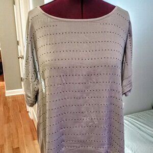 Relativity Grey Embellished Front SS Tunic
